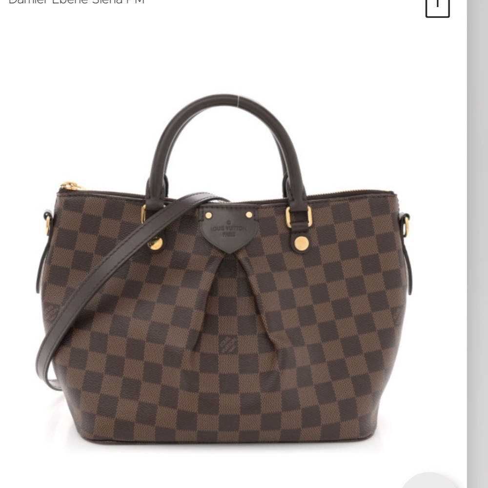 Louis Vuitton Brown Satchel with Gold Accents